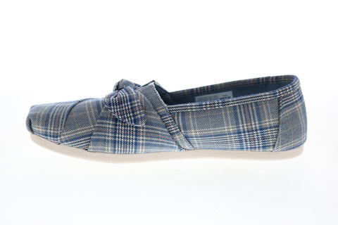 Toms Alpargata 10015650 Womens Blue Canvas Slip On Loafer Flats Shoes