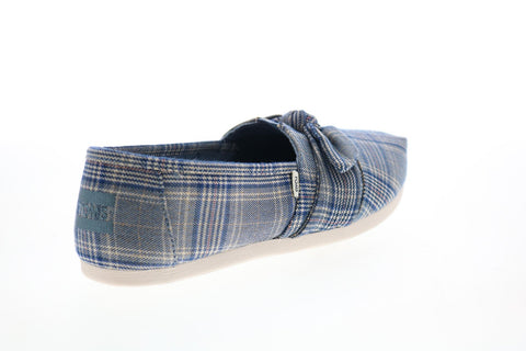 Toms Alpargata 10015650 Womens Blue Canvas Slip On Loafer Flats Shoes