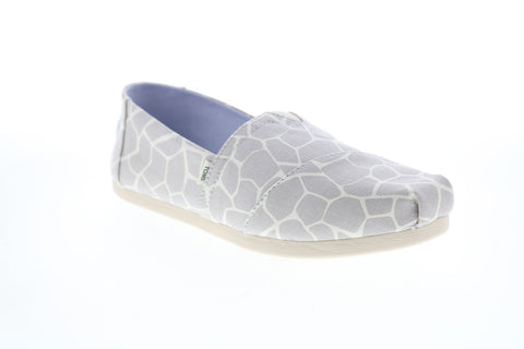 Toms Alpargata 10015658 Womens Gray Canvas Slip On Loafer Flats Shoes