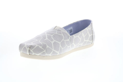Toms Alpargata 10015658 Womens Gray Canvas Slip On Loafer Flats Shoes