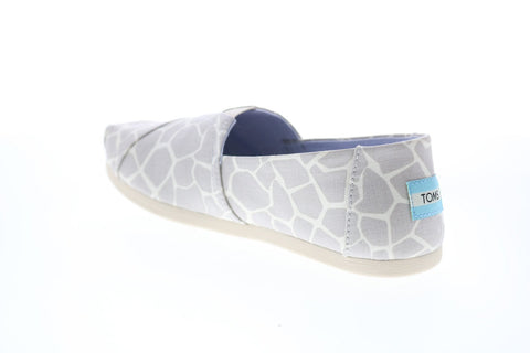 Toms Alpargata 10015658 Womens Gray Canvas Slip On Loafer Flats Shoes