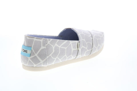 Toms Alpargata 10015658 Womens Gray Canvas Slip On Loafer Flats Shoes