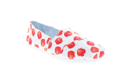 Toms Alpargata 10015693 Womens White Canvas Slip On Lifestyle Sneakers Shoes