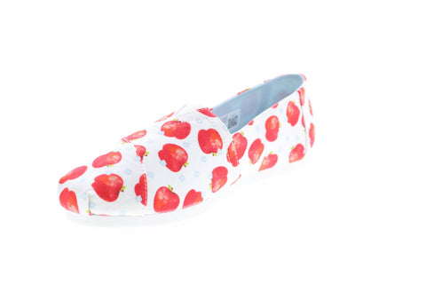 Toms Alpargata 10015693 Womens White Canvas Slip On Lifestyle Sneakers Shoes