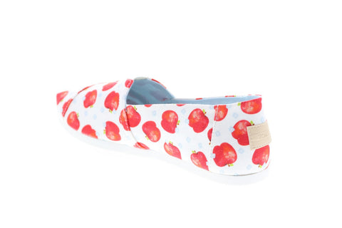 Toms Alpargata 10015693 Womens White Canvas Slip On Lifestyle Sneakers Shoes