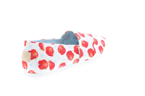 Toms Alpargata 10015693 Womens White Canvas Slip On Lifestyle Sneakers Shoes