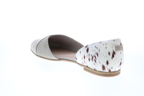 Toms Julie D'Orsay 10015794 Womens Beige Suede Slip On Flats Loafer Shoes