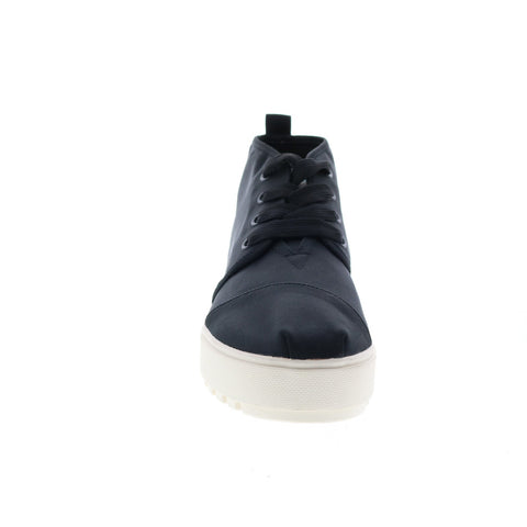 Toms Botas Lug 10015856 Womens Black Canvas Lace Up Chukkas Boots