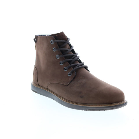 Toms Hillside 10015921 Mens Brown Leather Lace Up Casual Dress Boots