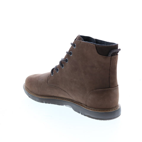 Toms Hillside 10015921 Mens Brown Leather Lace Up Casual Dress Boots