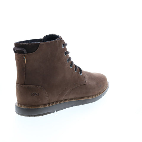 Toms Hillside 10015921 Mens Brown Leather Lace Up Casual Dress Boots