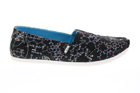 Toms Classic 10016040 Womens Black Canvas Slip On Loafer Flats Shoes