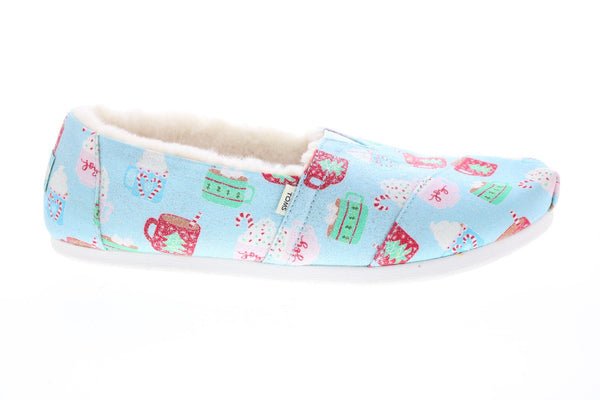 Toms Alpargata 10016072 Womens Blue Canvas Slip On Loafer Flats