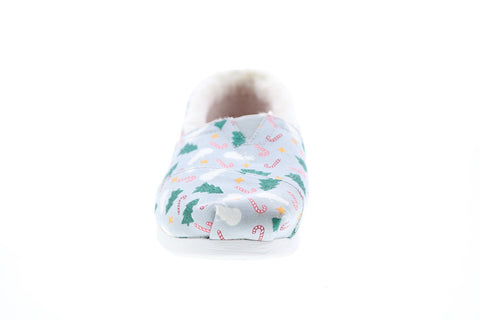 Toms Alpargata 10016081 Womens Gray Canvas Slip On Loafer Flats Shoes