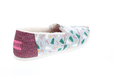 Toms Alpargata 10016081 Womens Gray Canvas Slip On Loafer Flats Shoes