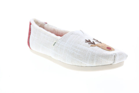 Toms Alpargata 10016082 Womens White Canvas Loafer Flats Shoes