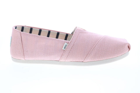 Toms Alpargata 10016522 Womens Pink Canvas Slip On Loafer Flats Shoes