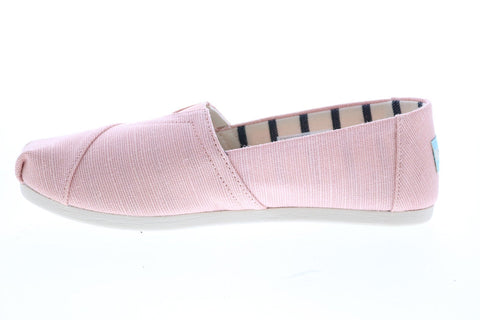 Toms Alpargata 10016522 Womens Pink Canvas Slip On Loafer Flats Shoes