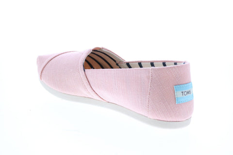 Toms Alpargata 10016522 Womens Pink Canvas Slip On Loafer Flats Shoes