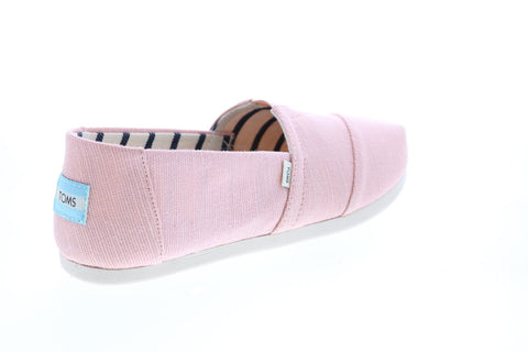 Toms Alpargata 10016522 Womens Pink Canvas Slip On Loafer Flats Shoes