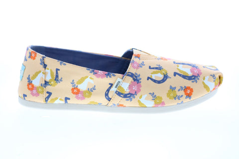 Toms Alpargata 10016603 Womens Yellow Canvas Loafer Flats Shoes