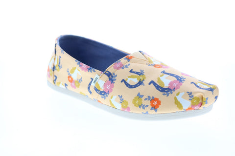 Toms Alpargata 10016603 Womens Yellow Canvas Loafer Flats Shoes
