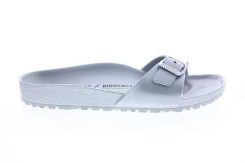 Birkenstock Madrid EVA 1003493 Mens Silver Narrow Slides Sandals Shoes