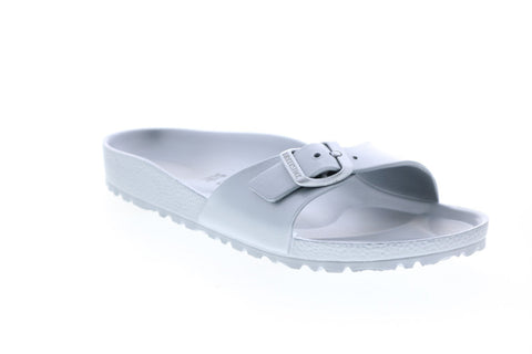 Birkenstock Madrid EVA 1003493 Mens Silver Narrow Slides Sandals Shoes