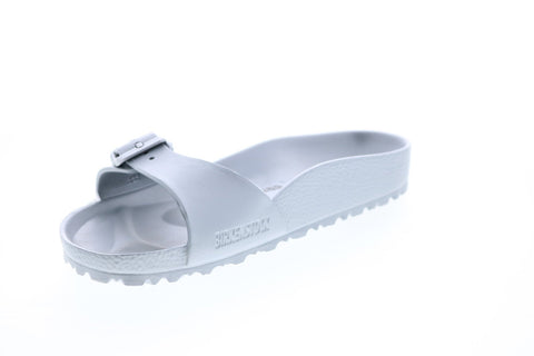 Birkenstock Madrid EVA 1003493 Mens Silver Narrow Slides Sandals Shoes