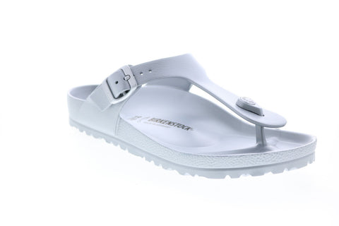 Birkenstock Gizeh EVA 1003496 Mens Silver Synthetic Flip-Flops Sandals Shoes