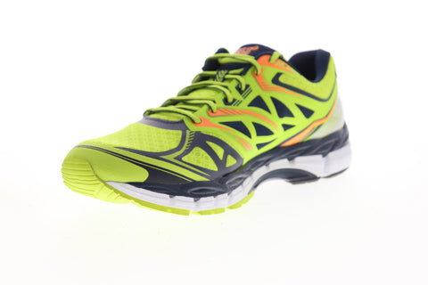 361 Degrees Voltar Mens Green Mesh Low Top Lace Up Athletic Running Shoes