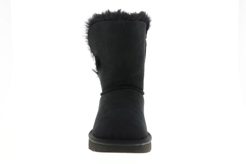 UGG Bailey Button 2.0 1016226-BLK Womens Black Leather Casual Dress Boots