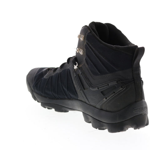 Keen Venture Mid 1021168 Mens Black Leather Lace Up Hiking Boots