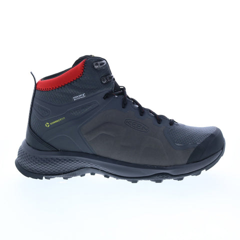 Keen Explore Mid Waterproof 1021608 Mens Gray Canvas Lace Up Hiking Boots