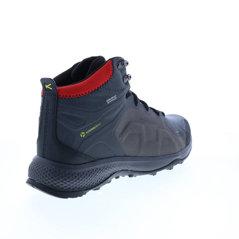 Keen Explore Mid Waterproof 1021608 Mens Gray Canvas Lace Up Hiking Boots