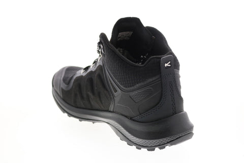 Keen Explore 1021646 Womens Black Wide Leather Lace Up Hiking Boots