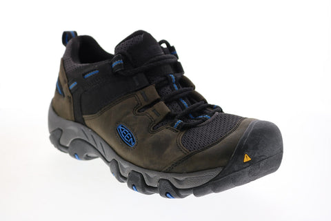 Keen Steens Vent 1022745 Mens Black Leather Lace Up Hiking Boots