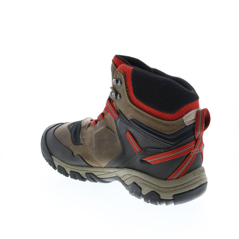 Keen Ridge Flex Waterproof 1025416 Mens Brown Wide Leather Lace Up Hiking Boots