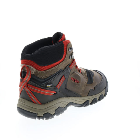 Keen Ridge Flex Waterproof 1025416 Mens Brown Wide Leather Lace Up Hiking Boots