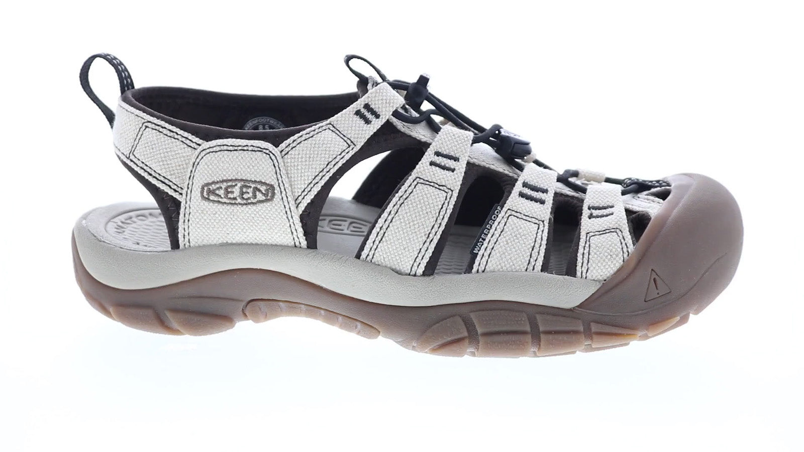 Keen Newport Canvas 1026222 Mens Gray Canvas Slip On Sport Sandals Shoes