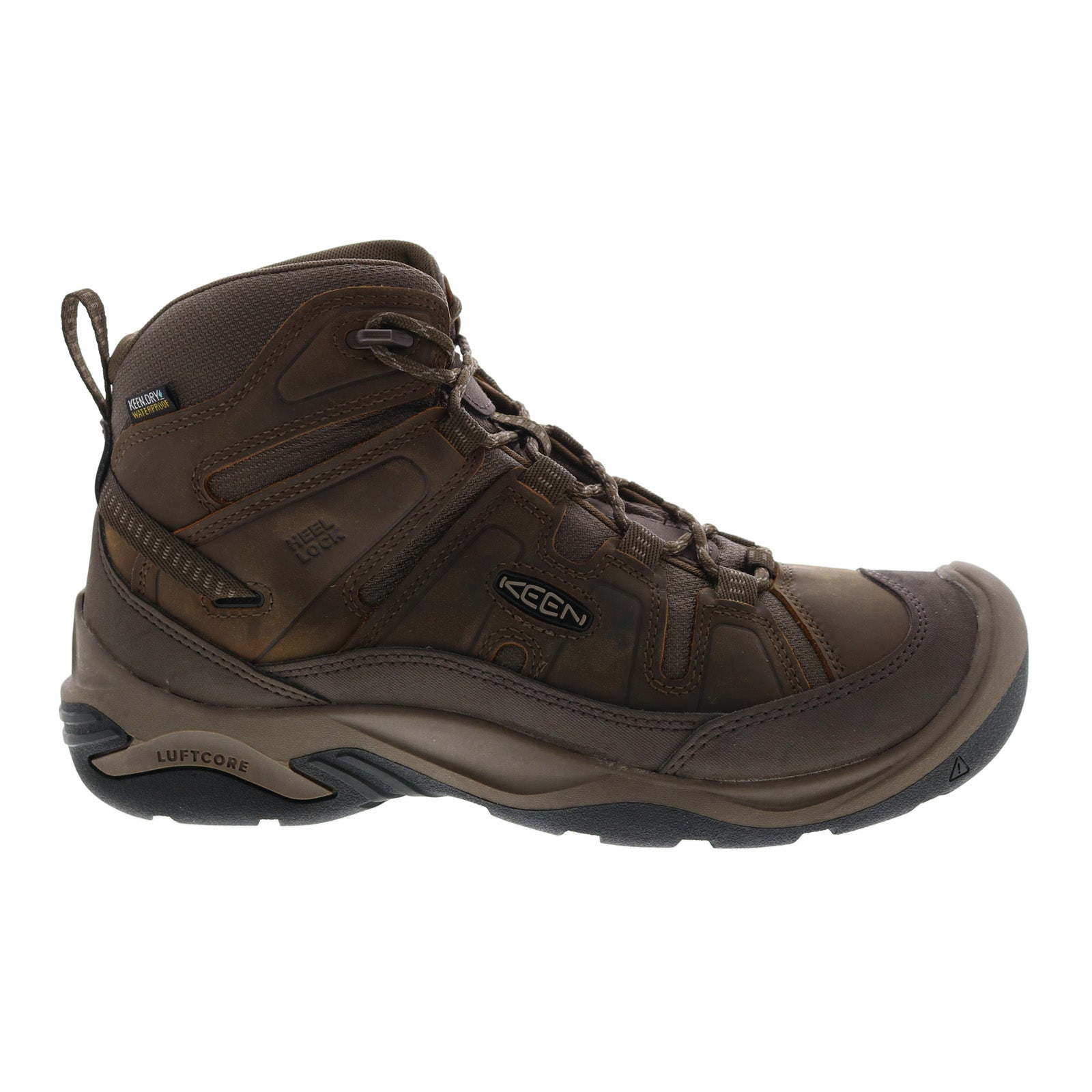 Keen Men\'s Circadia Mid Waterproof Hiking Boots 12 M Keen Dry Brown Lace-up KEEN Circadia Mid Waterproof Mens US 13/47 HIKING BOOTS  main image 2