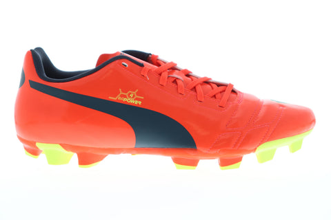 Puma EvoPower 4 FG 10295301 Mens Orange Low Top Athletic Soccer Cleats Shoes