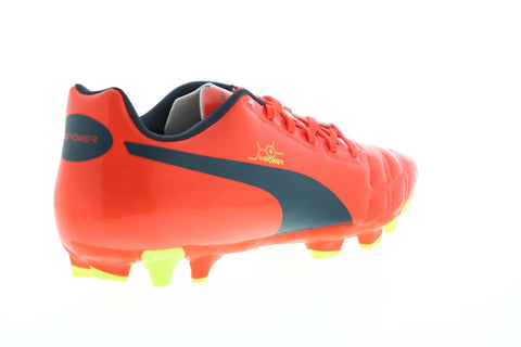 Puma EvoPower 4 FG 10295301 Mens Orange Low Top Athletic Soccer Cleats Shoes