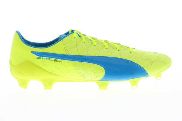 Puma Evospeed Sl Fg 10326004 Mens Yellow Leather Athletic Soccer