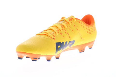 Puma EvoPower 4 FG 10396304 Mens Yellow Low Top Athletic Soccer Cleats Shoes