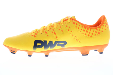 Puma EvoPower 4 FG 10396304 Mens Yellow Low Top Athletic Soccer Cleats Shoes