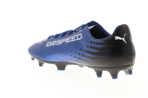 Puma EvoSpeed 17.4 FG 10401702 Mens Blue Low Top Athletic Soccer Cleats Shoes
