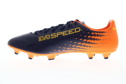 Puma EvoSpeed 17.4 FG 10401704 Mens Blue Low Top Athletic Soccer Cleats Shoes
