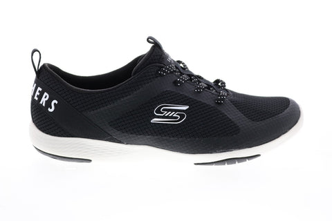 Skechers Lolow 104028 Womens Black Lace Up Lifestyle Sneakers Shoes
