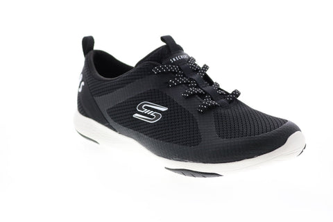 Skechers Lolow 104028 Womens Black Lace Up Lifestyle Sneakers Shoes